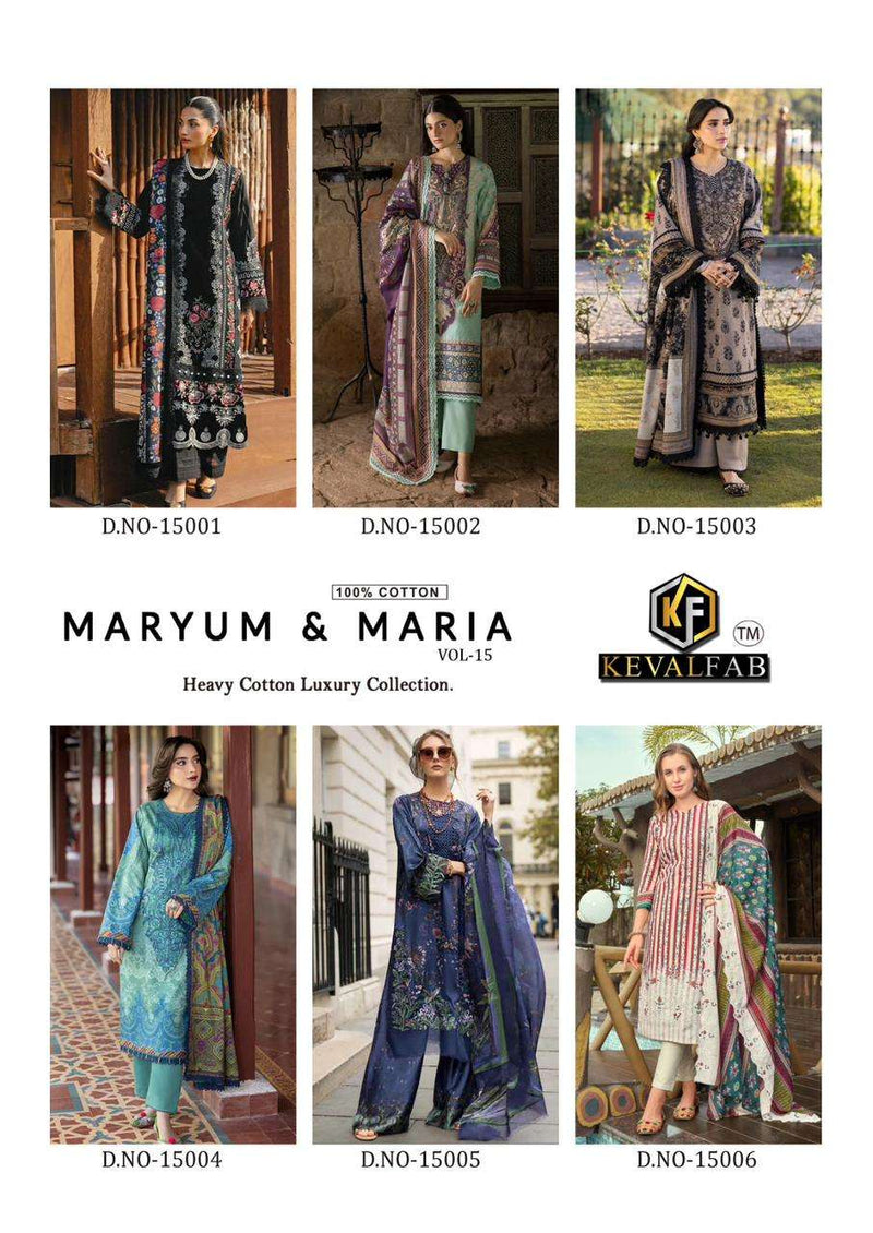 Keval Fab Maryam & Maria Vol 15 Heavy Cotton Printed Salwar Suit