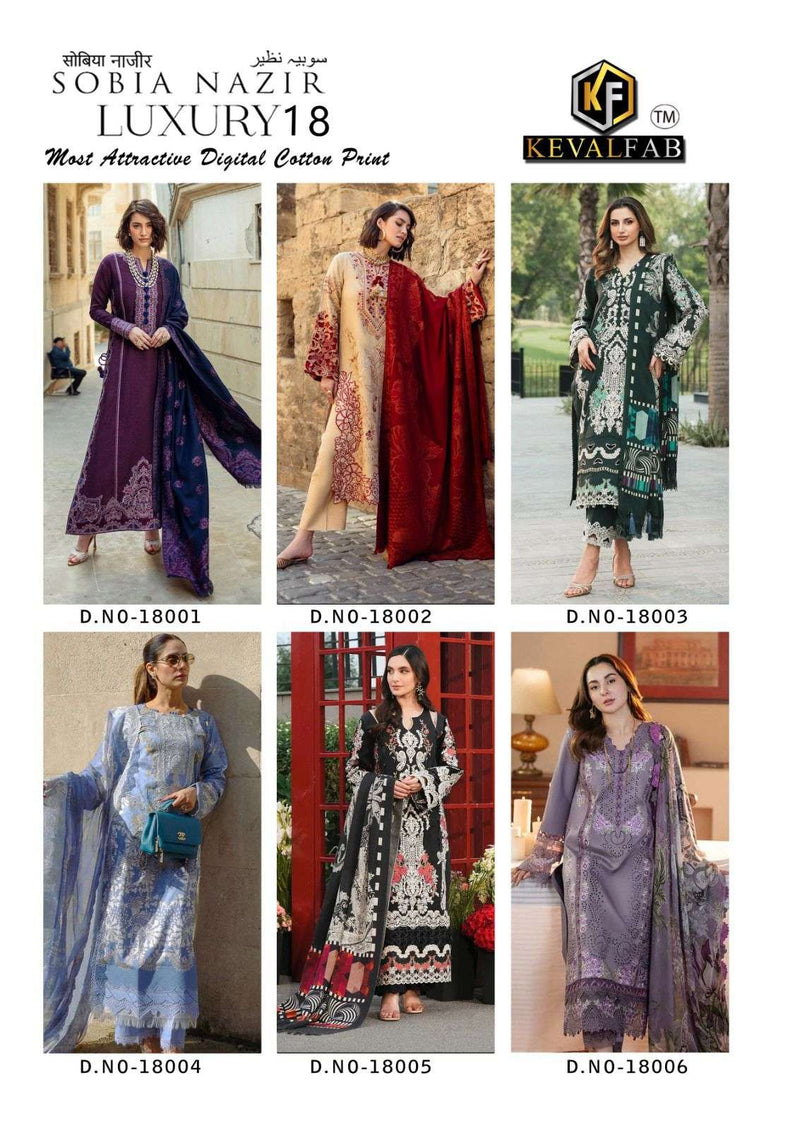 Keval Fab Sobia Nazir Vol 18 Heavy Cotton Print Salwar Kameez