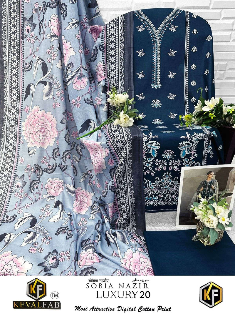 Keval Fabs Sobia Nazir Vol 20 Pure Cotton Printed Salwar Kameez