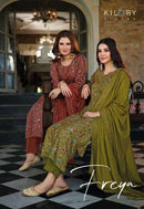 Kilory Trends Freya Pure Pashmina Digital Print Embroidered Work Salwar Kameez