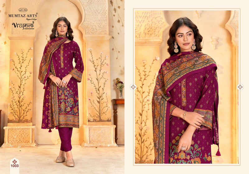 Kimkhaab Viscose Pashmina Suit Set – Designer Embroidery & Twill Bottom | Mumtaz Arts