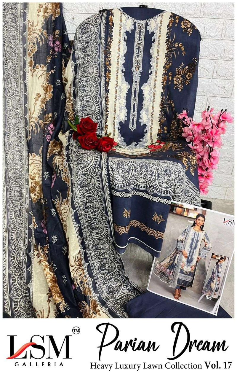 LSM Galleria Parian Dream Vol.17 – Heavy Luxury Lawn Collection 2025 | Premium Unstitched Suits