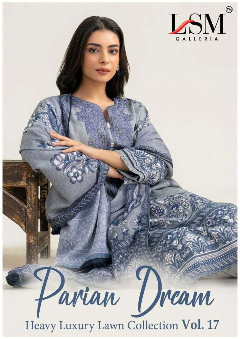 LSM Galleria Parian Dream Vol.17 – Heavy Luxury Lawn Collection 2025 | Premium Unstitched Suits