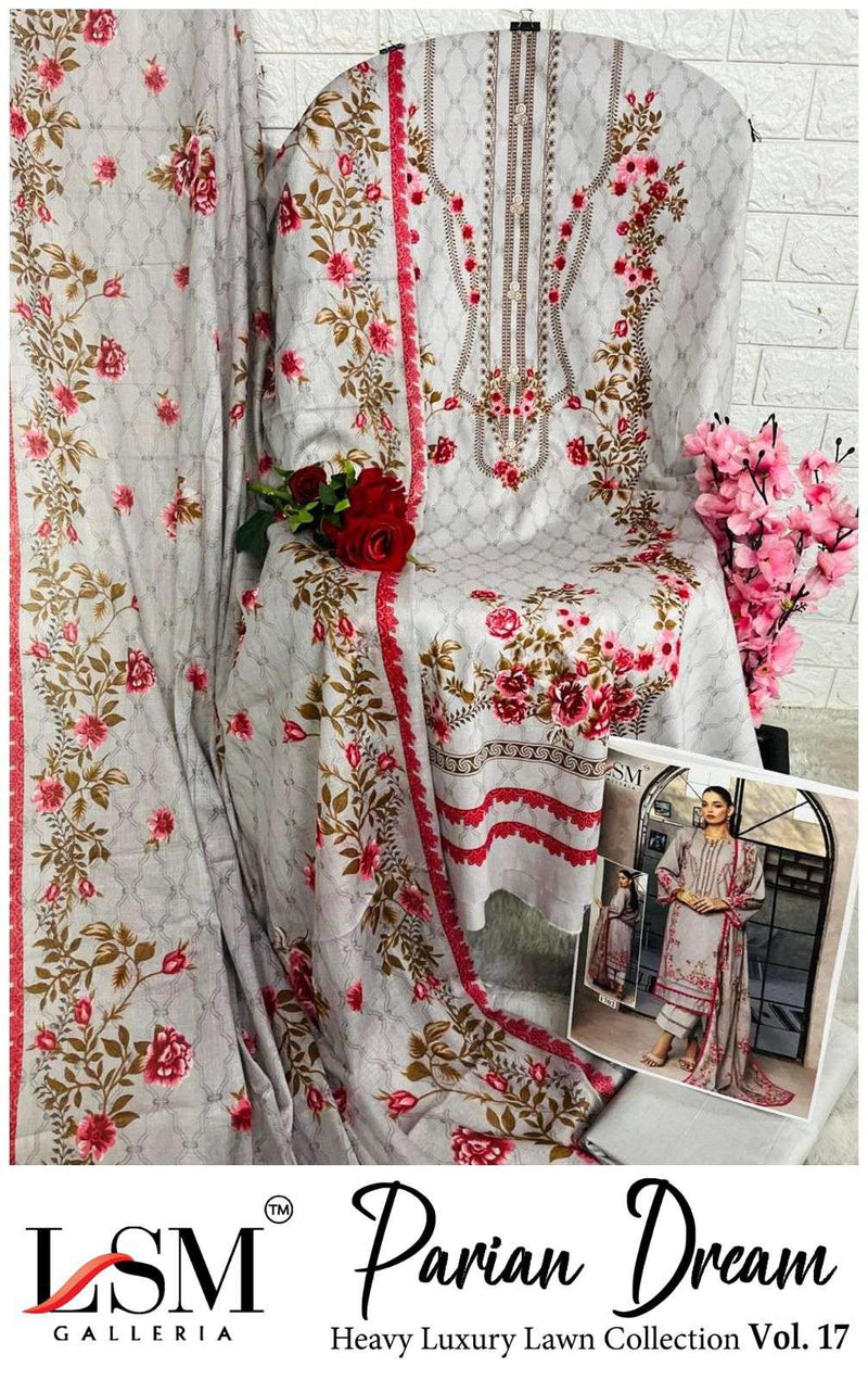 LSM Galleria Parian Dream Vol.17 – Heavy Luxury Lawn Collection 2025 | Premium Unstitched Suits