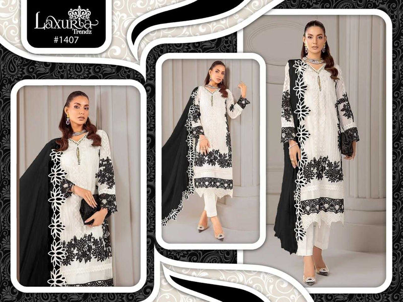 Laxuria Trendz 1407 Georgette Modern Pakistani Printed Party Wear Combo Set Of Pret Kurti