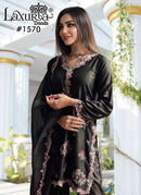 Laxuria Trendz 1570 Satin Embroidered Work Cutwork Designer Pret Kurti