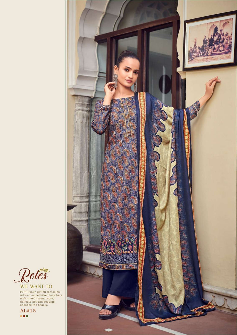 Levisha Aaliyah Pure Pashmina Printed With Kashmiri Work Salwar Suit