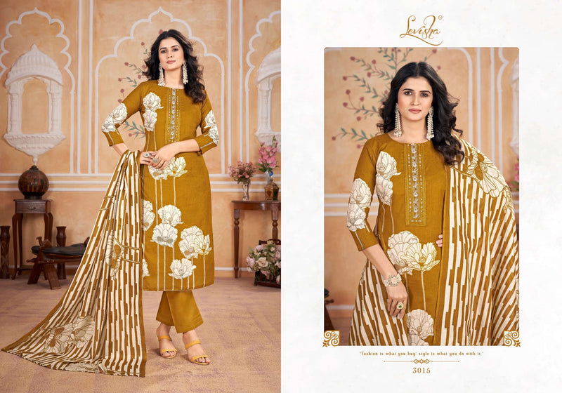 Levisha Dil Bagh Pure Cambric Cotton Designer Print Embroidery Work Salwar Suit