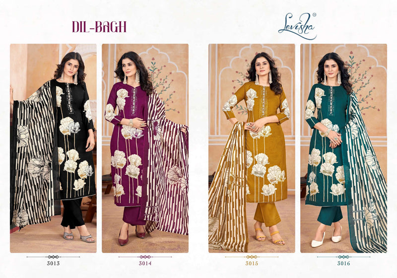 Levisha Dil Bagh Pure Cambric Cotton Designer Print Embroidery Work Salwar Suit