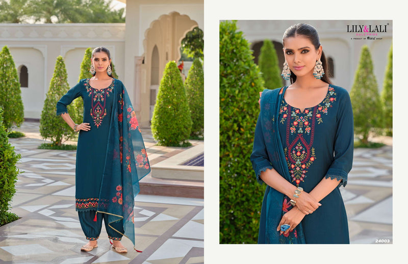 Lily And Lali Afghani Vol 5 Milan Silk Embroidery Handwork Kurti