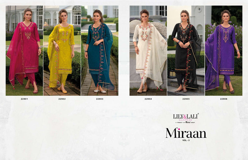 Lily And Lali Miraan Vol 3 Viscose Silk Handwork Designer Kurti