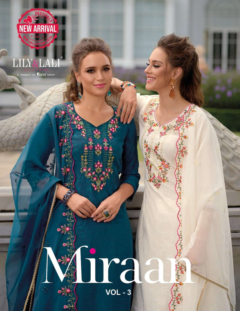 Lily And Lali Miraan Vol 3 Viscose Silk Handwork Designer Kurti