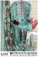 Lsm Galleria Firdous Queen Lawn Vol 17 Pure Lawn Cotton Printed Karachi Suit