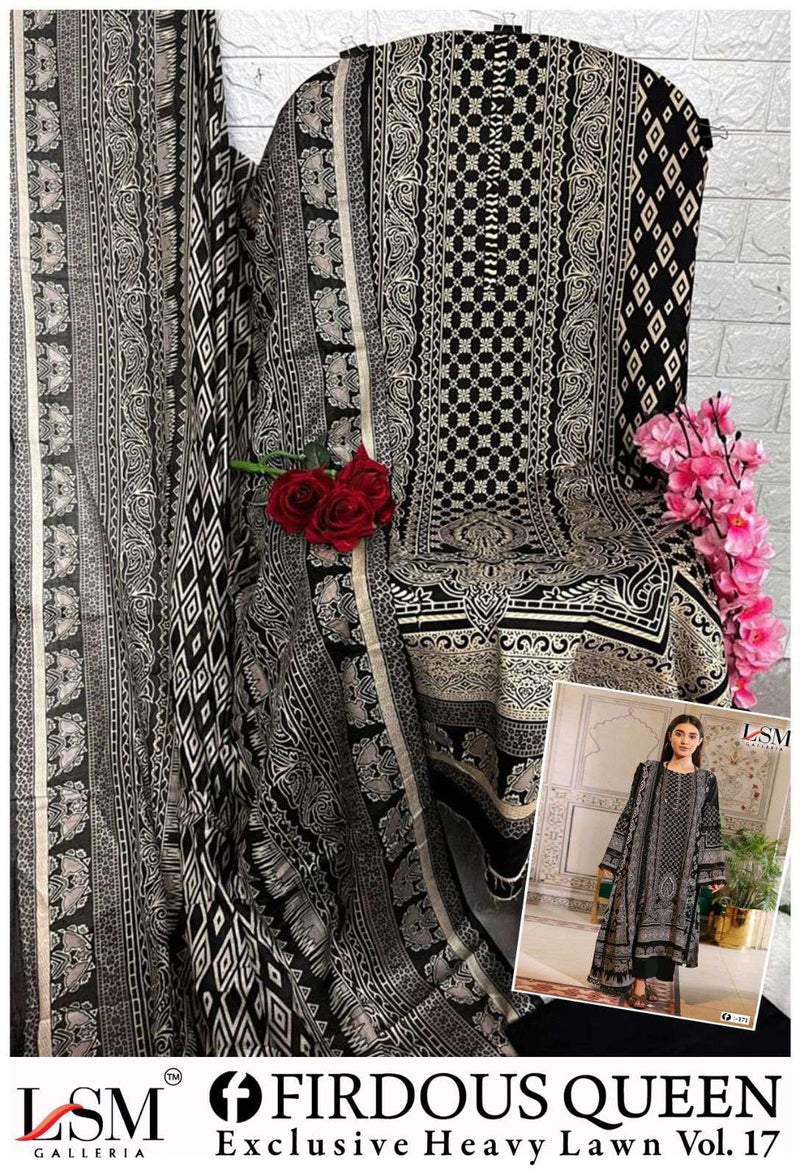 Lsm Galleria Firdous Queen Lawn Vol 17 Pure Printed Karachi Cotton Salwar Kameez