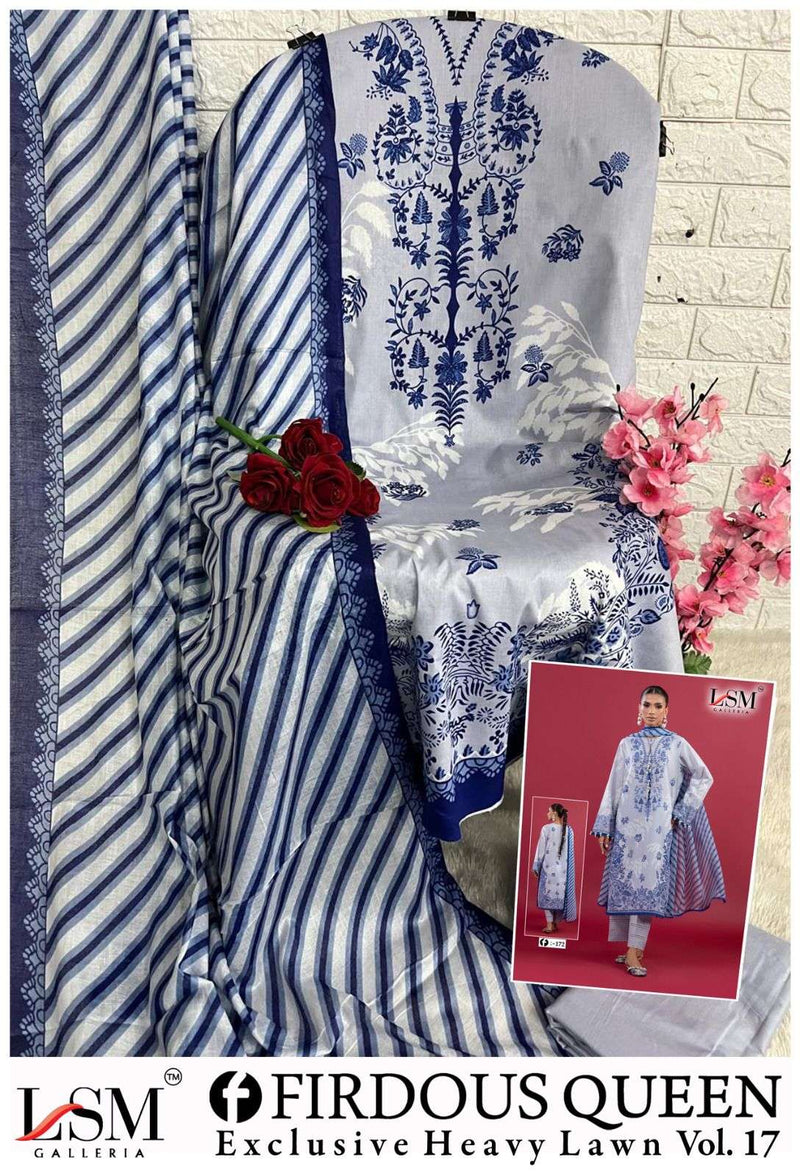 Lsm Galleria Firdous Queen Lawn Vol 17 Pure Printed Karachi Cotton Salwar Kameez