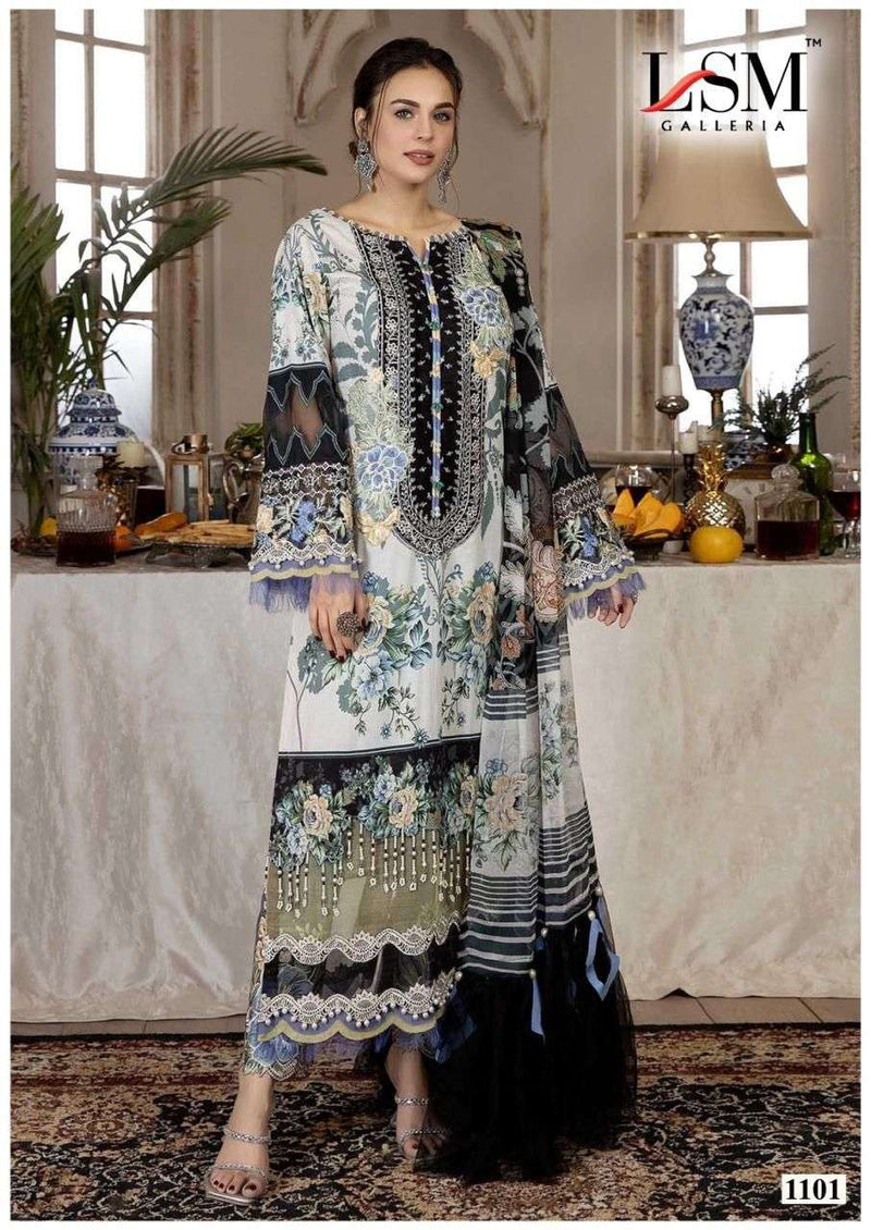 Lsm Galleria Parian Dream Vol 11 Pure Lawn Cotton Printed Wear Salwar Suit