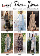 Lsm Galleria Parian Dreams Vol 16 Pure Lawn Cotton Printed Karachi Salwar Suit