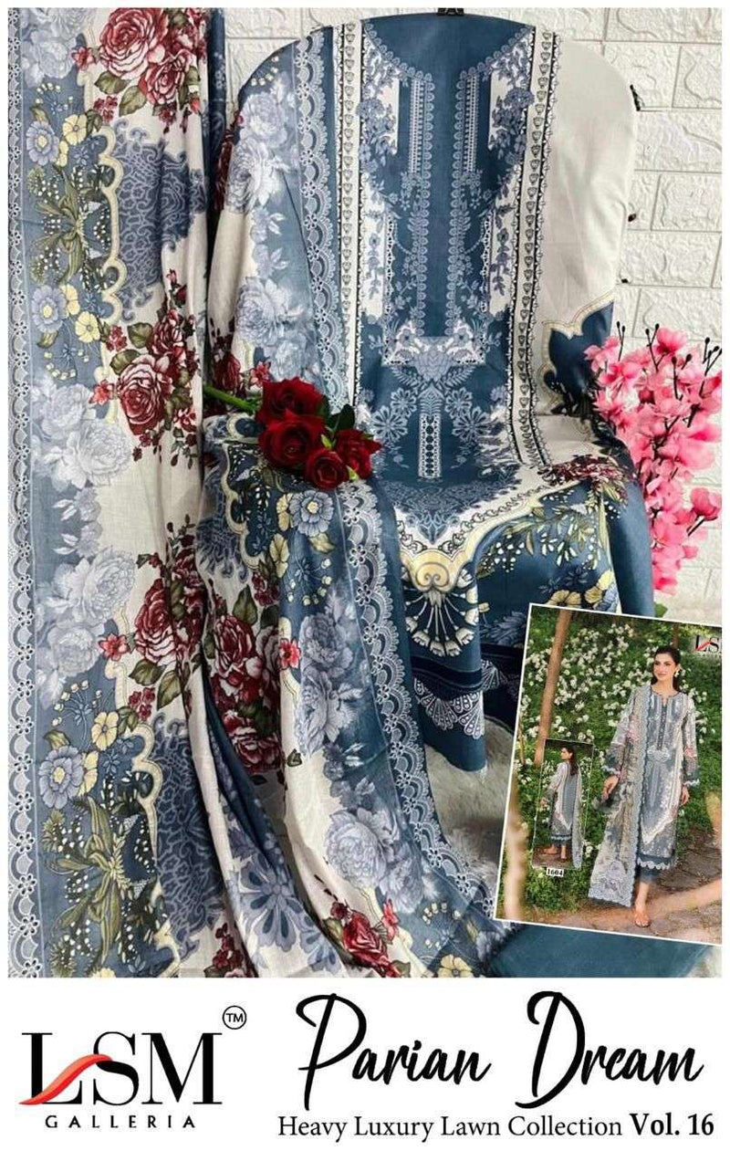 Lsm Galleria Parian Dreams Vol 16 Pure Lawn Cotton Printed Karachi Salwar Suit