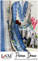 Lsm Galleria Parian Dreams Vol 16 Pure Lawn Cotton Printed Karachi Salwar Suit