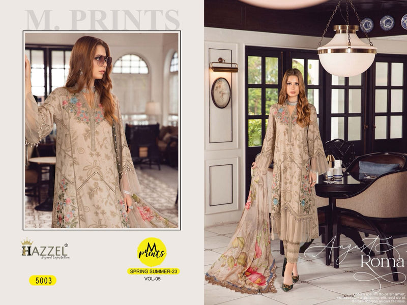 Hazzel M Prints Summer 23 Vol 5 Cotton Embroidery Suit Collection