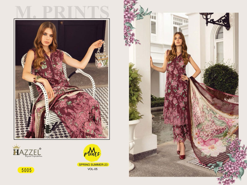 Hazzel M Prints Summer 23 Vol 5 Cotton Embroidery Suit Collection