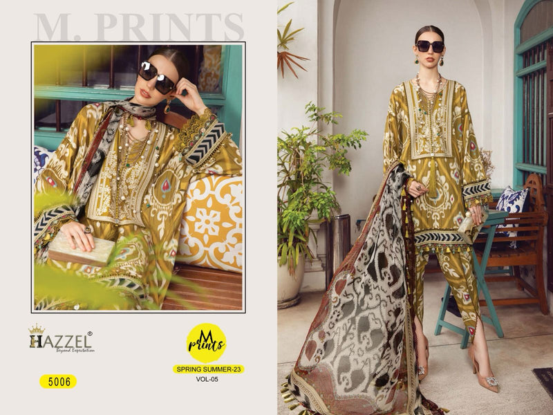 Hazzel M Prints Summer 23 Vol 5 Cotton Embroidery Suit Collection