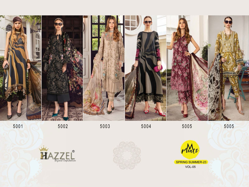 Hazzel M Prints Summer 23 Vol 5 Cotton Embroidery Suit Collection