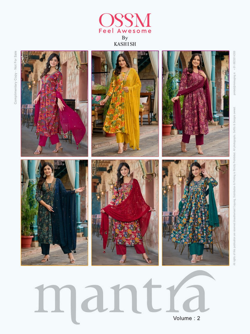 Ossm Mantra Vol 2 Modal Chanderi Foil Printed Designer Kurti With Bottom