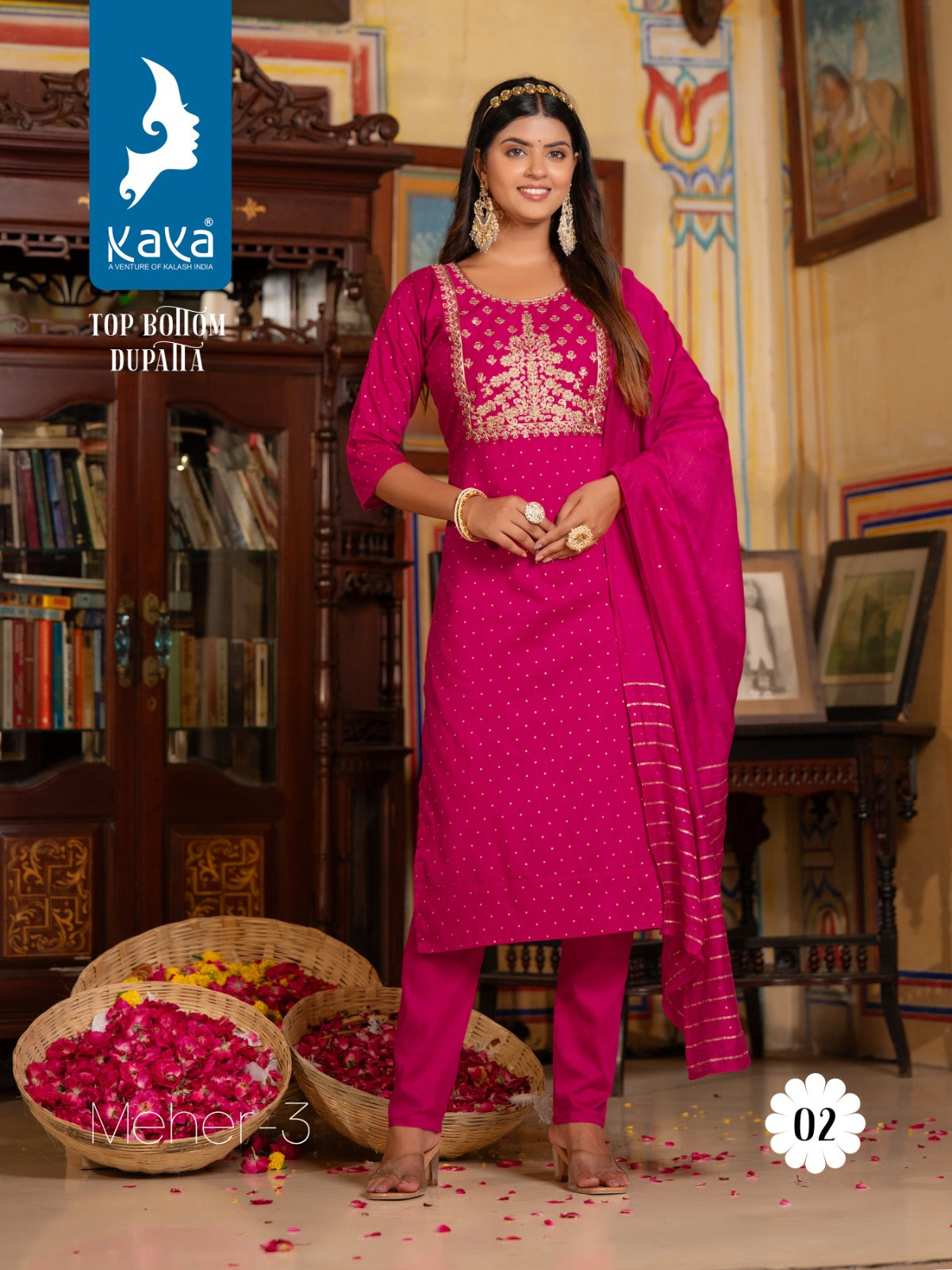 Kaya Creation Meher Vol 3 Silk Embroidery Fancy Kurtis Collection