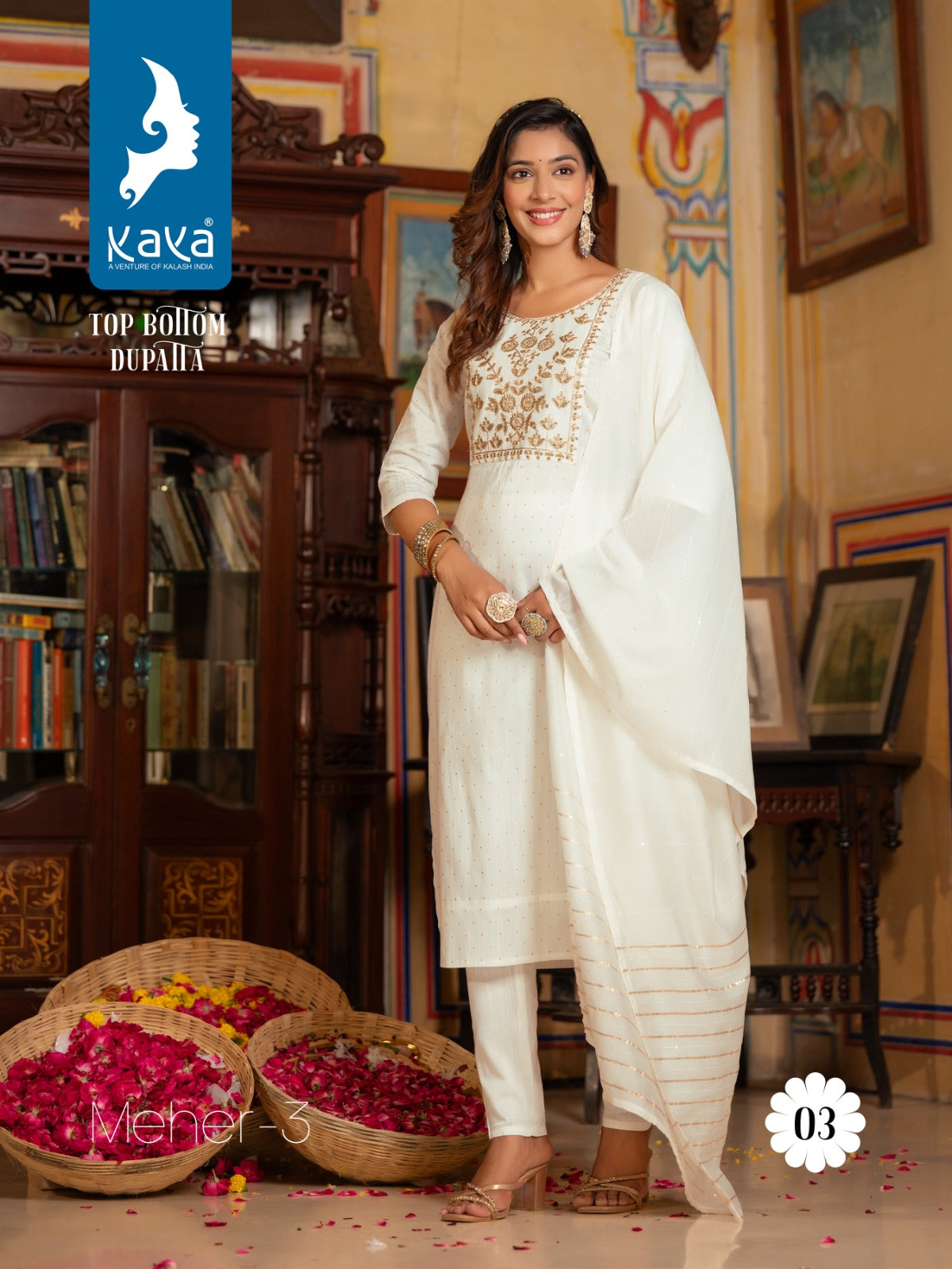 Kaya Creation Meher Vol 3 Silk Embroidery Fancy Kurtis Collection