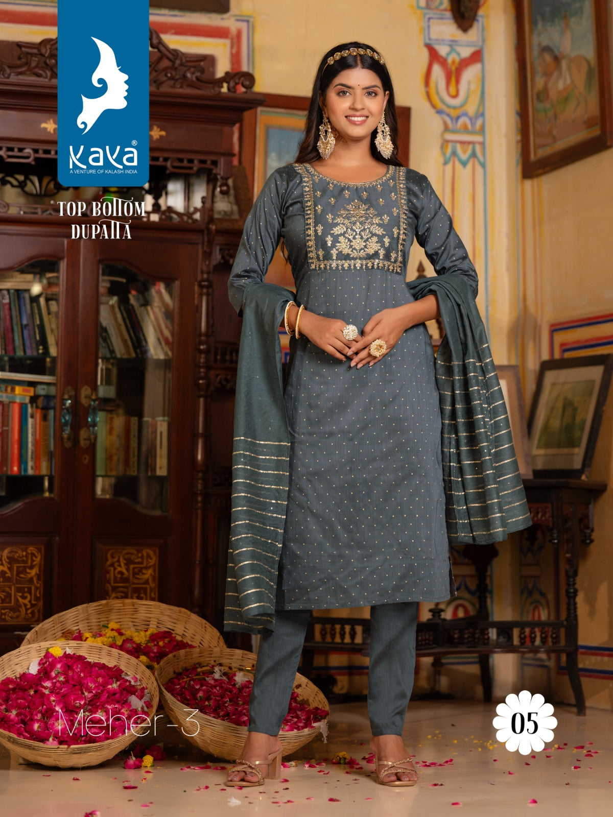 Kaya Creation Meher Vol 3 Silk Embroidery Fancy Kurtis Collection