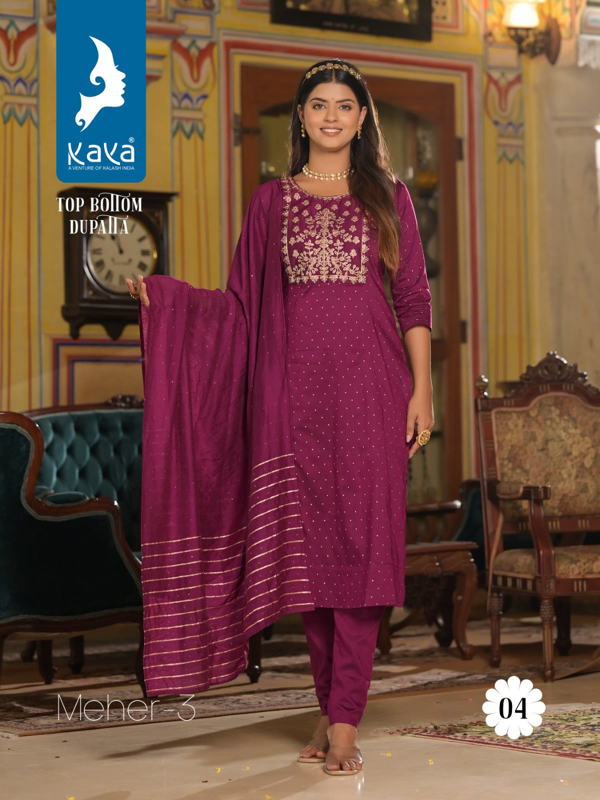 Kaya Creation Meher Vol 3 Silk Embroidery Fancy Kurtis Collection