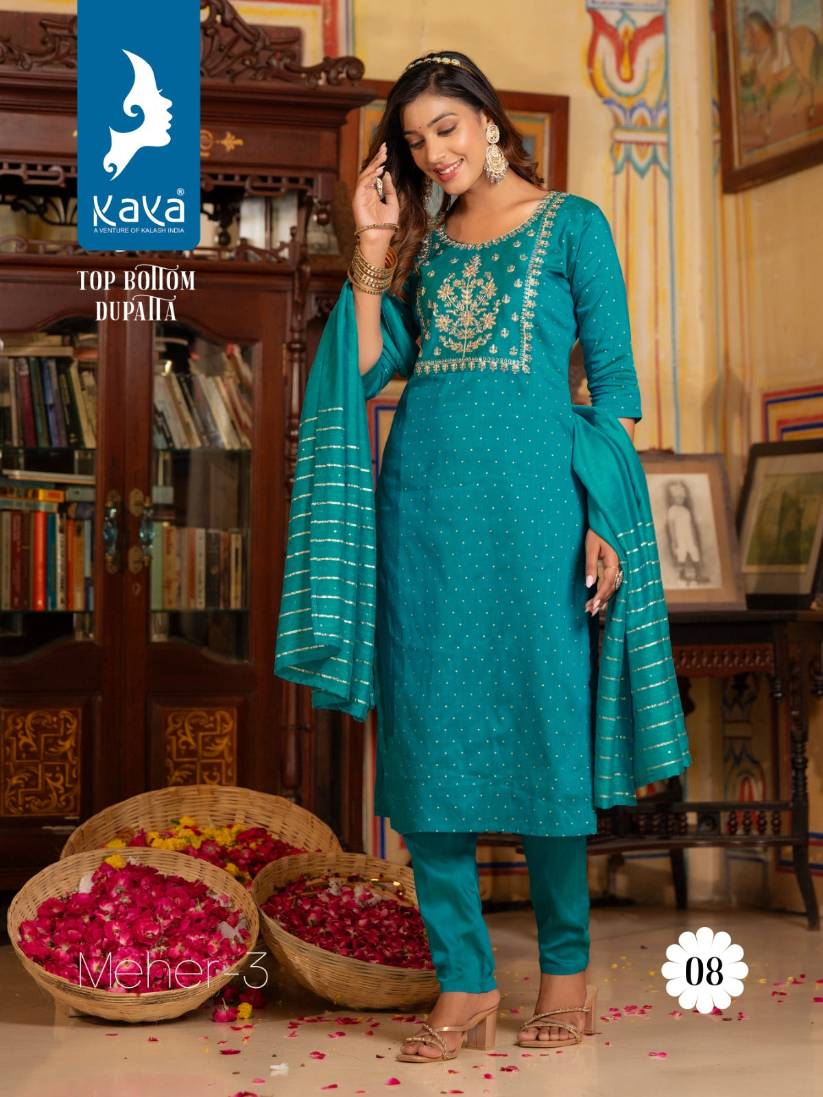 Kaya Creation Meher Vol 3 Silk Embroidery Fancy Kurtis Collection