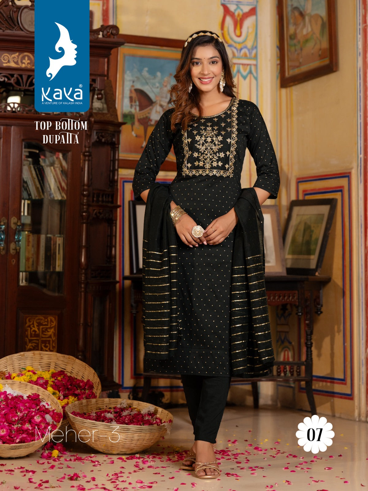 Kaya Creation Meher Vol 3 Silk Embroidery Fancy Kurtis Collection