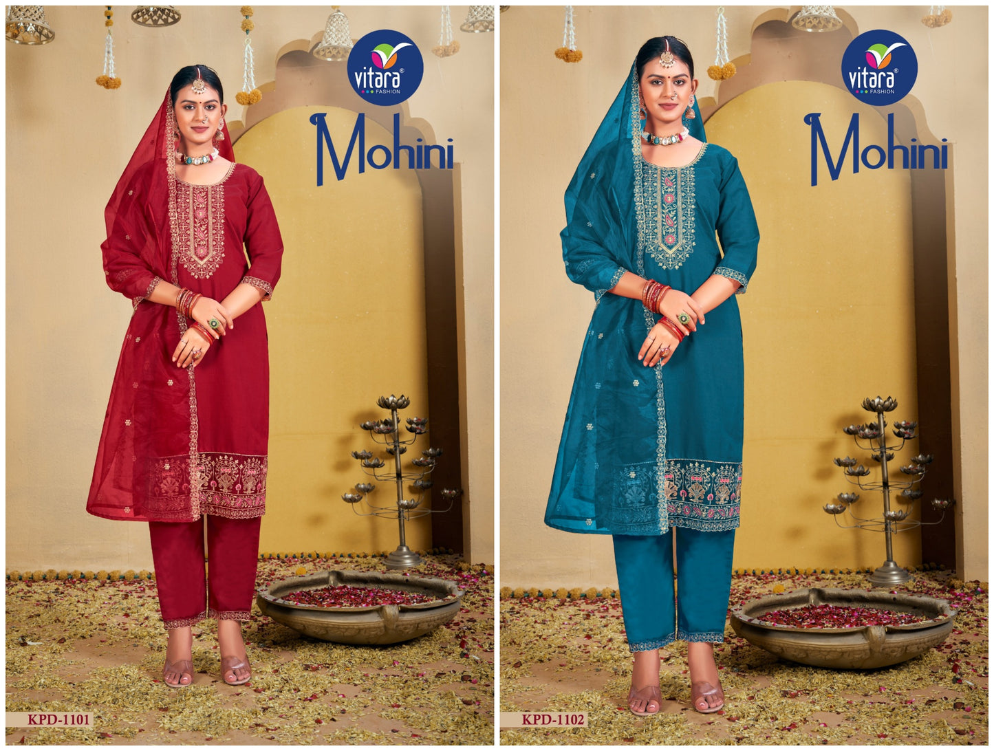 Vitara Fashion Mohini Pick & Choose Silk With Embroidered Readymade Suits