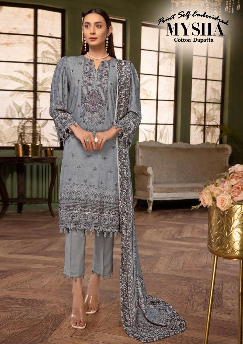Gull Aahmed Mysha Vol 3 Lawn Cotton With Embroidery Work Suits