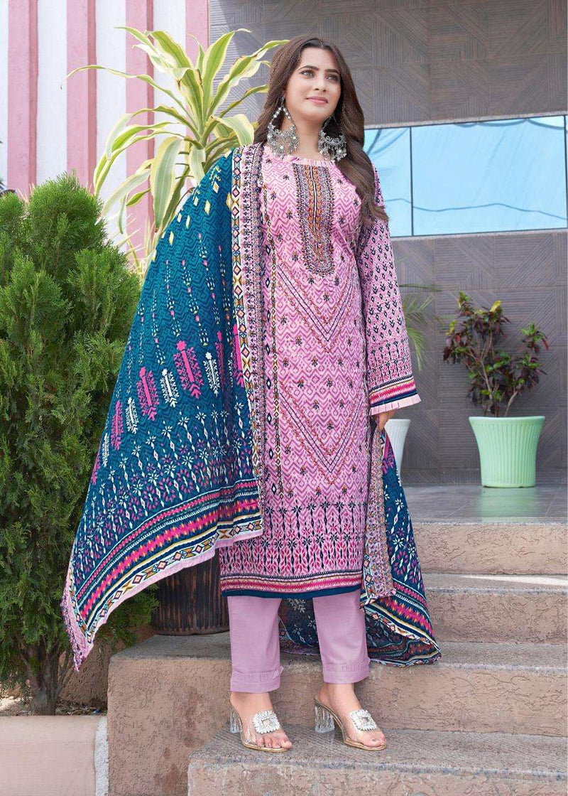 Majesty Bin Saeed Vol 6 Lawn Cotton Self Embroidery Pakistani  Casual Wear Salwar Kameez