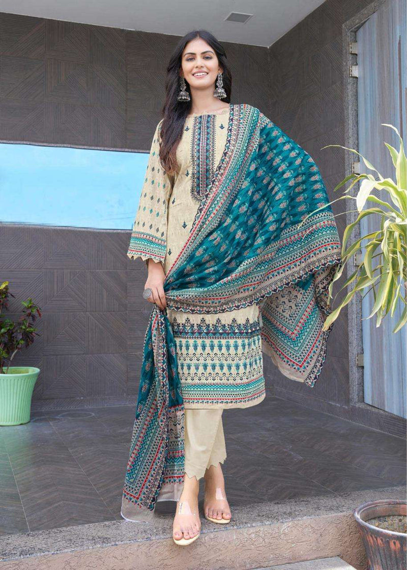 Majesty Bin Saeed Vol 6 Lawn Cotton Self Embroidery Pakistani  Casual Wear Salwar Kameez