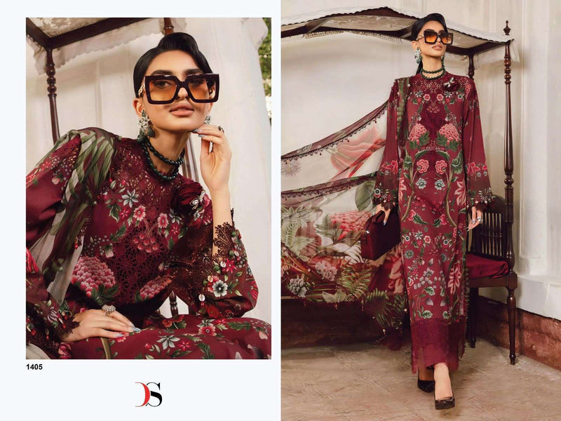 Deepsy Suits Maria B Mprint 25 Vol 4 Pure Cotton Embroidered Pakistani Suit
