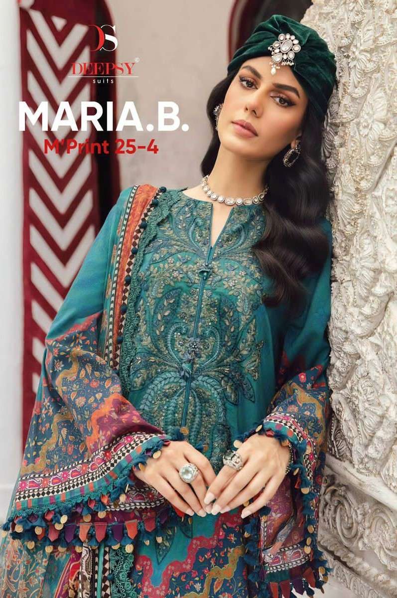Deepsy Suits Maria B Mprint 25 Vol 4 Pure Cotton Embroidered Pakistani Suit