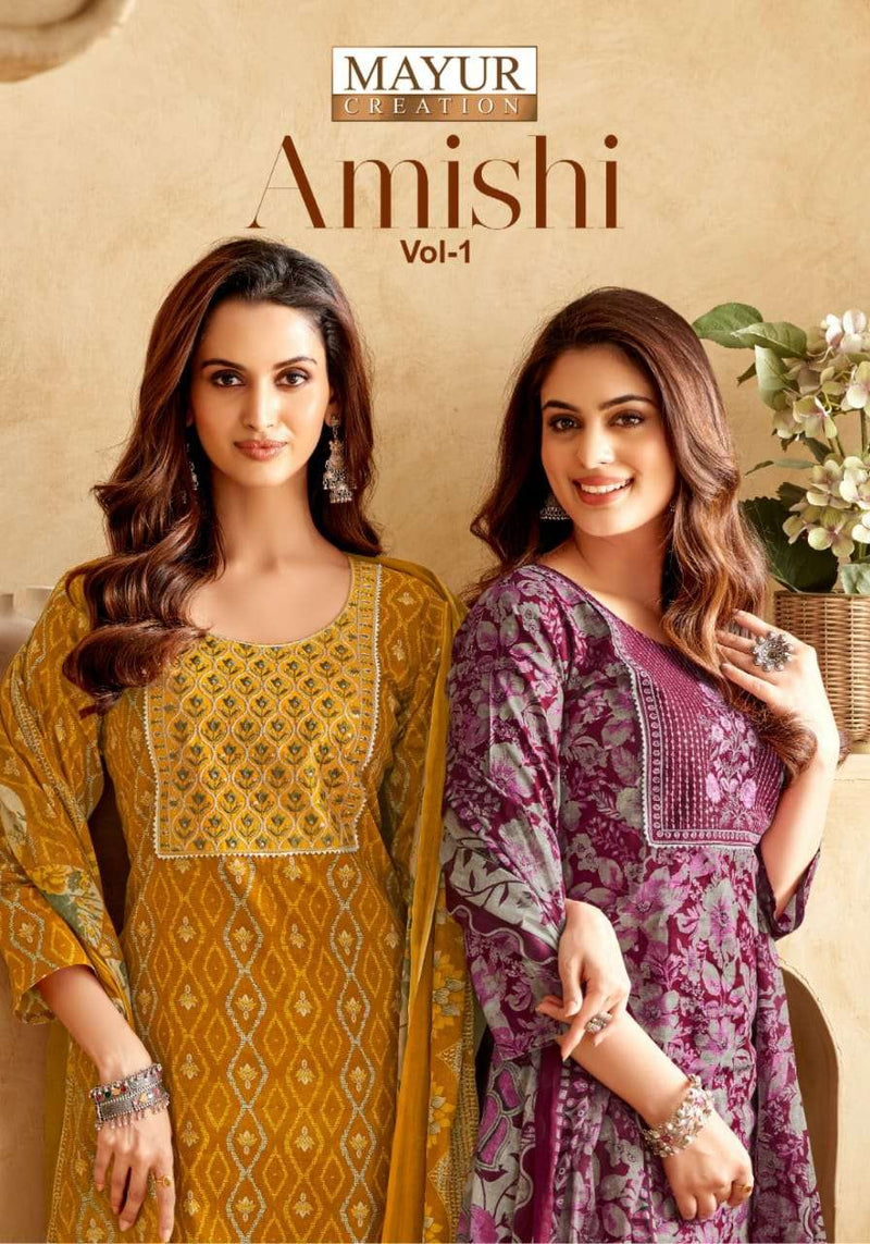 Mayur Creation Amishi Vol 1 Pure Cotton Thread Work Kurti