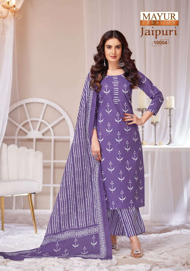 Mayur Creation Jaipuri Vol 10 Pure Cotton Print Readymade Pret Kurti
