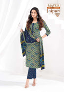 Mayur Creation Jaipuri Vol 12 Pure Cotton Printed Dailywear Salwar Suit