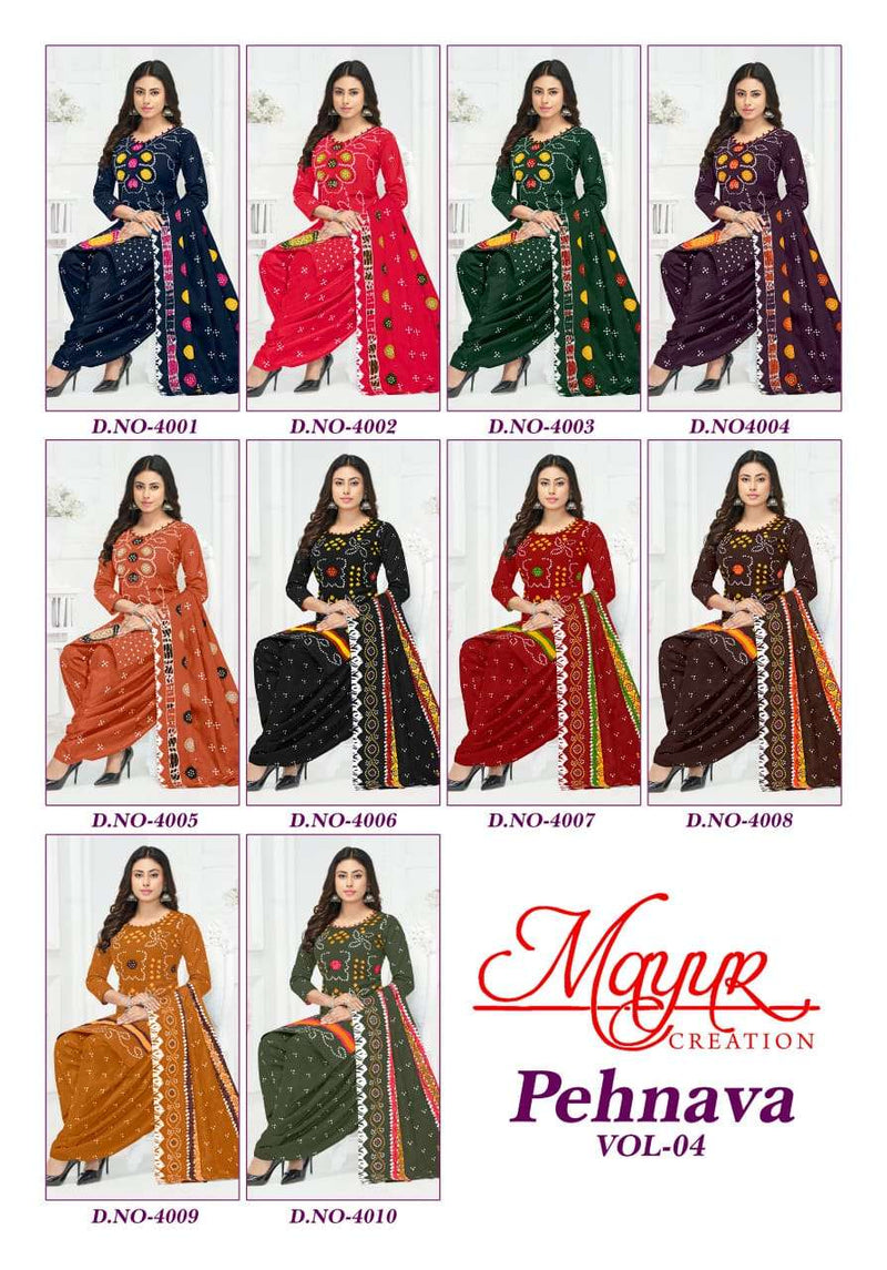 Mayur Creation Pehnava Vol 4 Pure Cotton Printed Dress Material