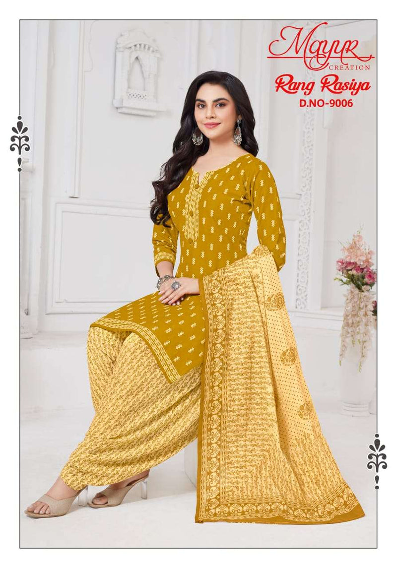 Mayur Creation Rang Rasiya Vol 9 Pure Cotton Printed Salwar Suit