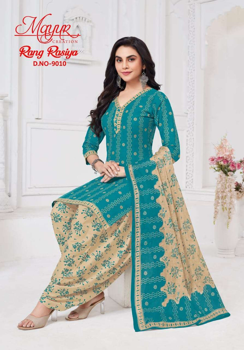 Mayur Creation Rang Rasiya Vol 9 Pure Cotton Printed Salwar Suit