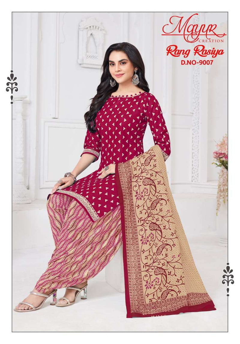 Mayur Creation Rang Rasiya Vol 9 Pure Cotton Printed Salwar Suit