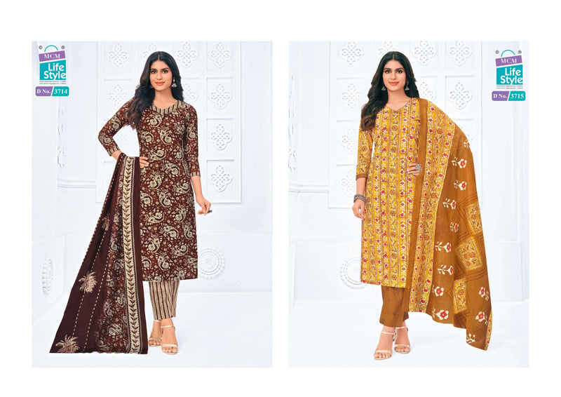 Mcm Lifestyle Priyalaxmi Vol 37 Pure Cotton Printed Dailywear Salwar Kameez