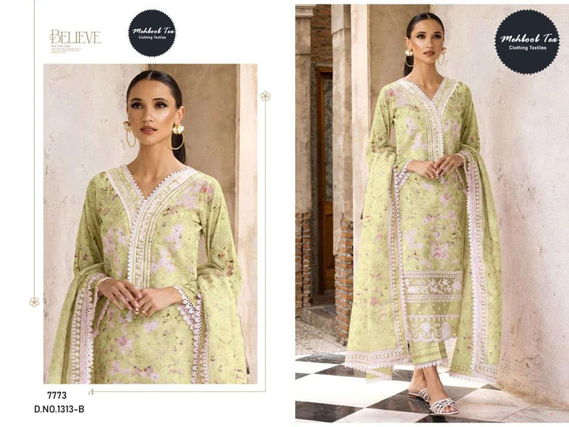 Mehboob Tex 1313 Pure Cotton Exclusive Embroidery Pakistani Suit