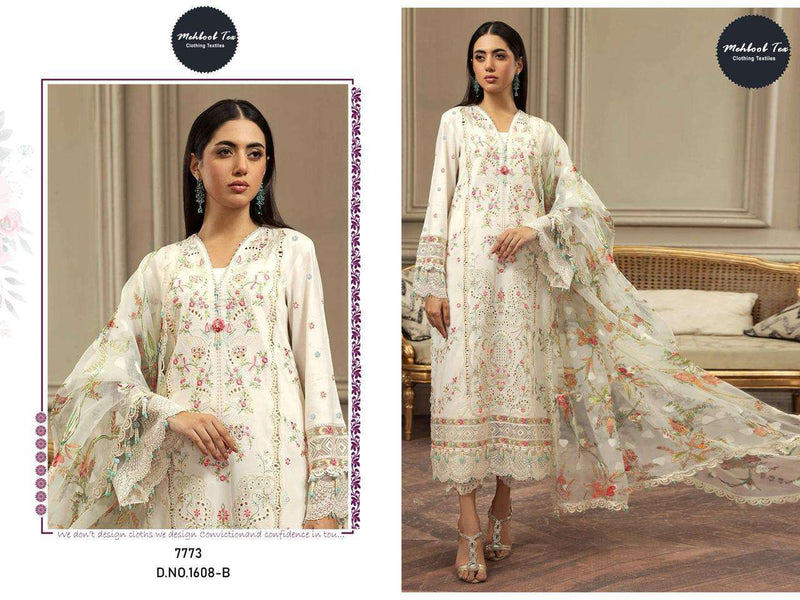 Mehboob Tex Dno 1608 Pure Lawn Embroidered Pakistani Salwar Kameez